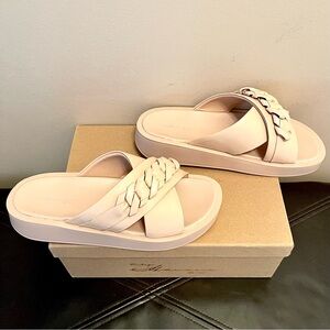 Vintage Havana Leather Wedge Sandal - Sz 8.5 NIB